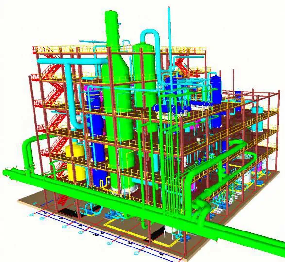3D model of a distillery plant